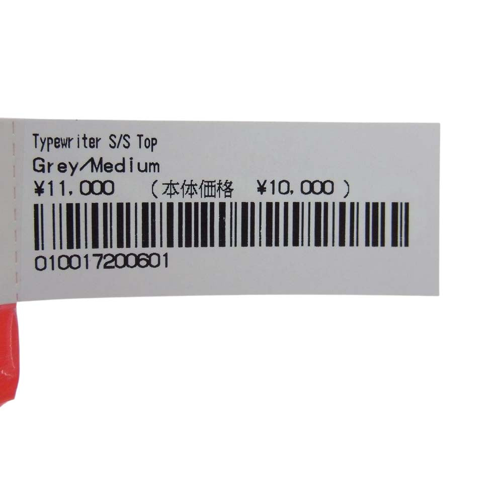 Supreme シュプリーム 22SS Typewriter S/S Top タイプライター スモールボックスロゴ プリント 半袖 Tシャツ  グレー系 M【新古品】【未使用】【中古】