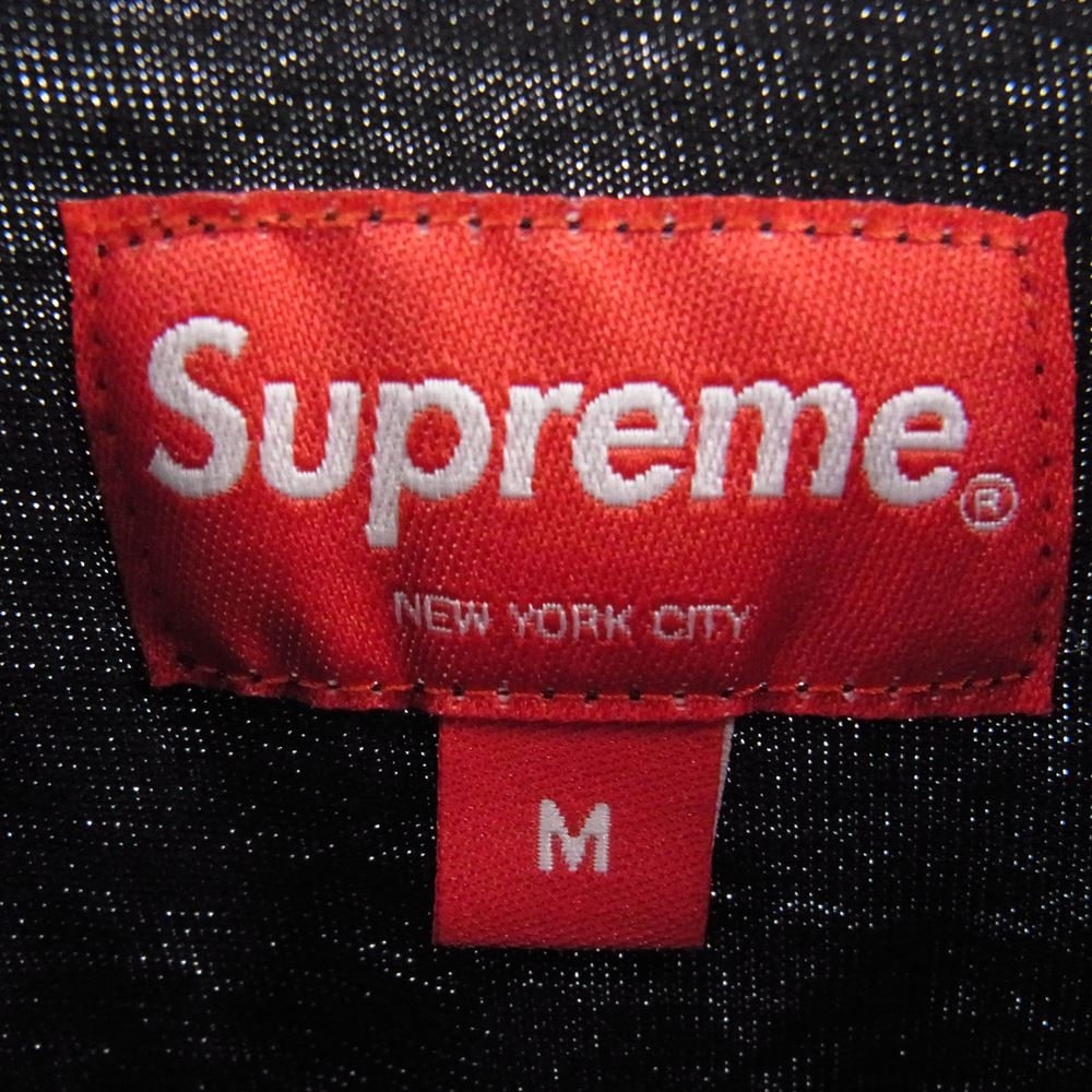 Supreme シュプリーム 22AW Intarsia S/S Top インターシャ ロゴ プリント 半袖 Tシャツ ブラック系 M【極上美品】【中古】