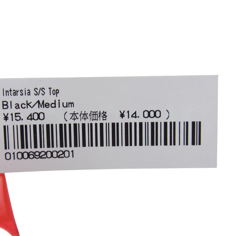 Supreme シュプリーム 22AW Intarsia S/S Top インターシャ ロゴ プリント 半袖 Tシャツ ブラック系 M【極上美品】【中古】