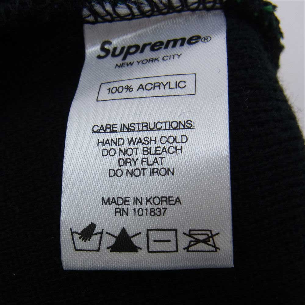 Supreme シュプリーム 14AW  Cherry Beanie チェリービーニー 刺繍 アクリル ニットキャップ 帽子  ブラック系【中古】
