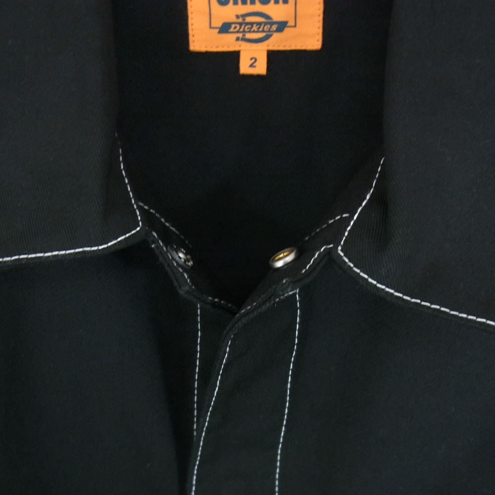 ユニオン 21AW 213M10UO01 × DICKIES OVERSIZED WORK SHIRT ディッキーズ オーバーサイズ ワーク シャツ ブラック系 M【中古】