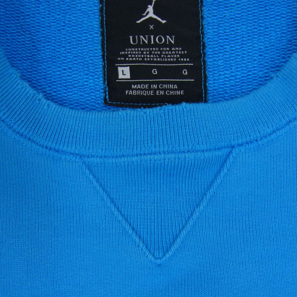 ユニオン DJ9522-483 × Nike Jordan クルーネック スウェット ブルー系