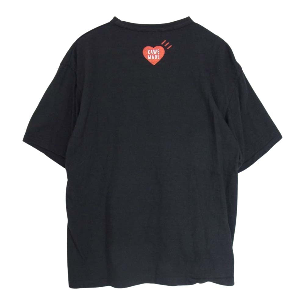 HUMAN MADE ヒューマンメイド × KAWS カウズ DRY ALLS ダック プリント クルーネック 半袖 Tee ブラック系 XL【中古】