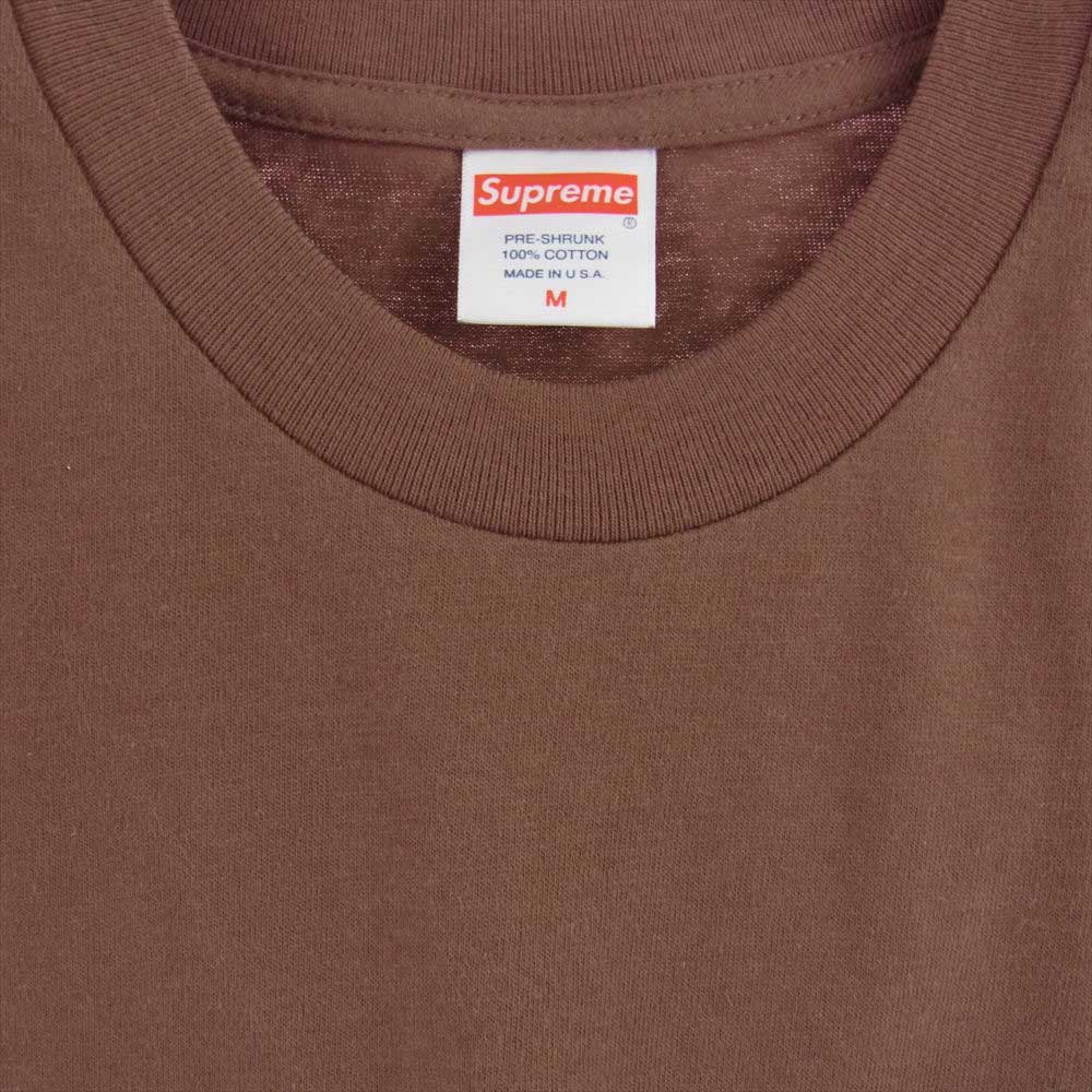 Supreme シュプリーム 21AW  Spaghetti Tee スパゲッティ フロント フォト プリント 半袖 Tシャツ ブラウン系 M【新古品】【未使用】【中古】