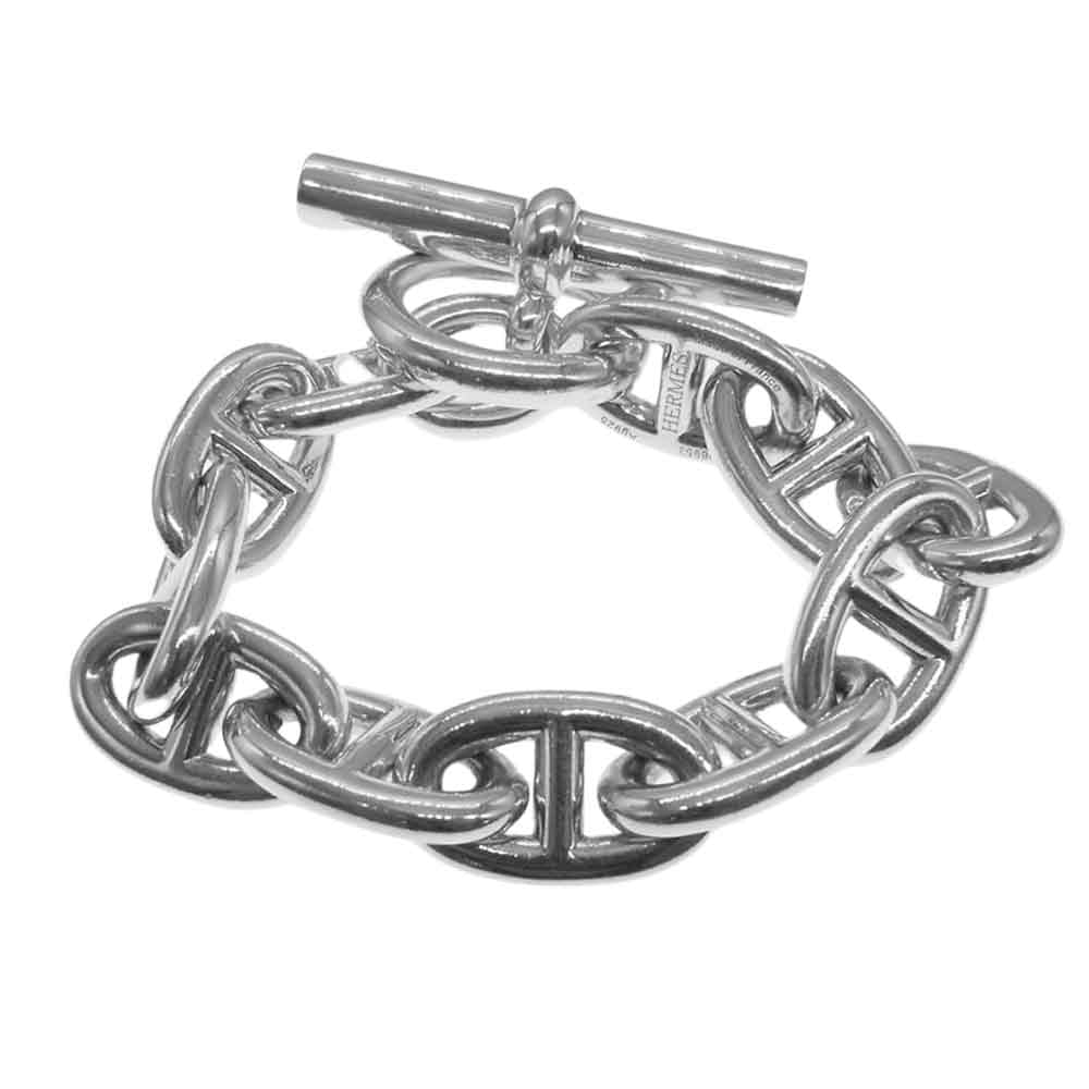 HERMES エルメス シェーヌダンクル TGM 11コマ ブレスレット シルバー系【中古】