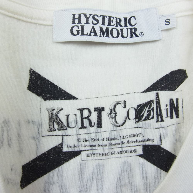 HYSTERIC GLAMOUR ヒステリックグラマー 4CT-5201 カートコバーン Tシャツ 半袖  ホワイト系 S【中古】