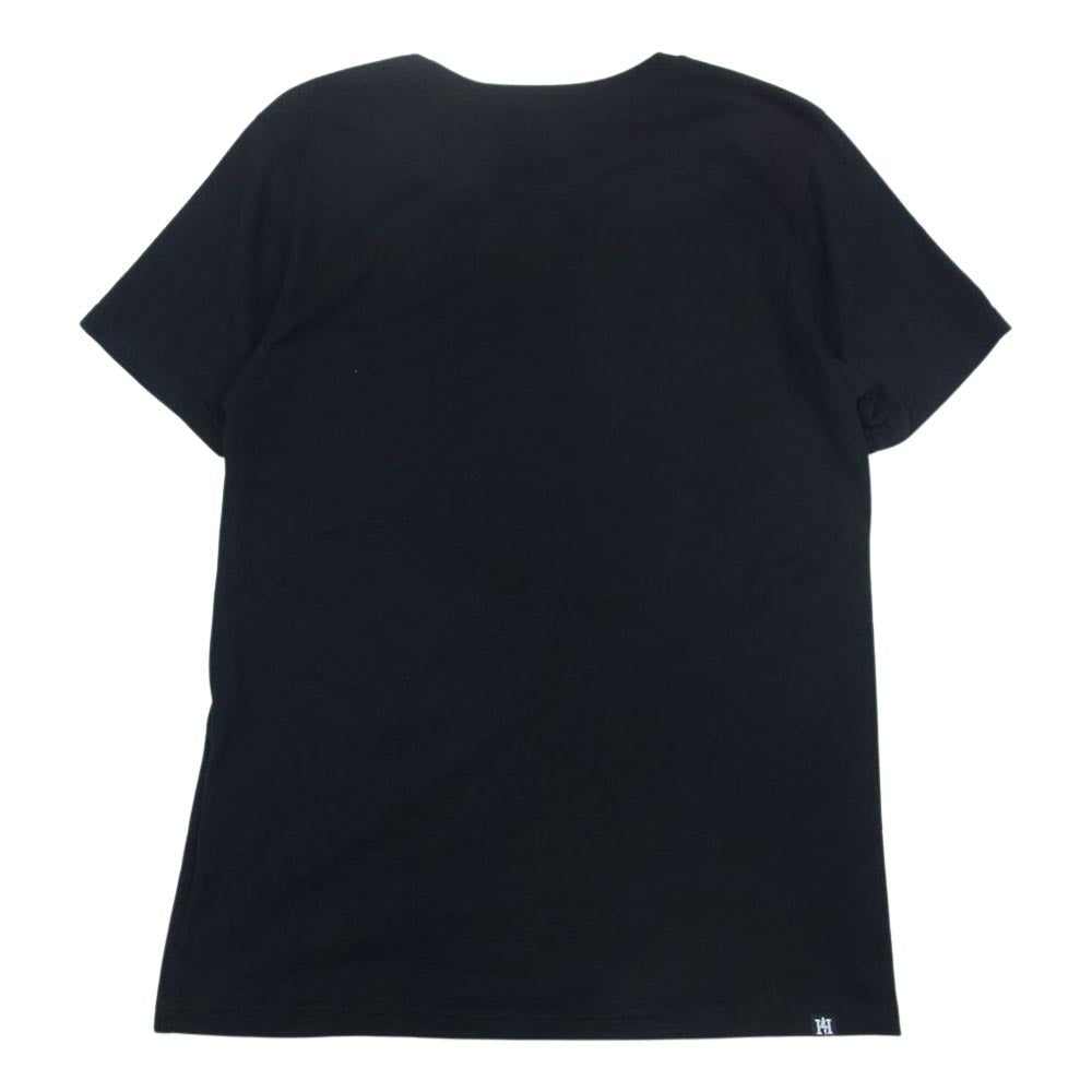 HYSTERIC GLAMOUR ヒステリックグラマー 02173CT24 × Lewis Leathers ルイスレザー ガール プリント 半袖 Tシャツ ブラック系 S【中古】