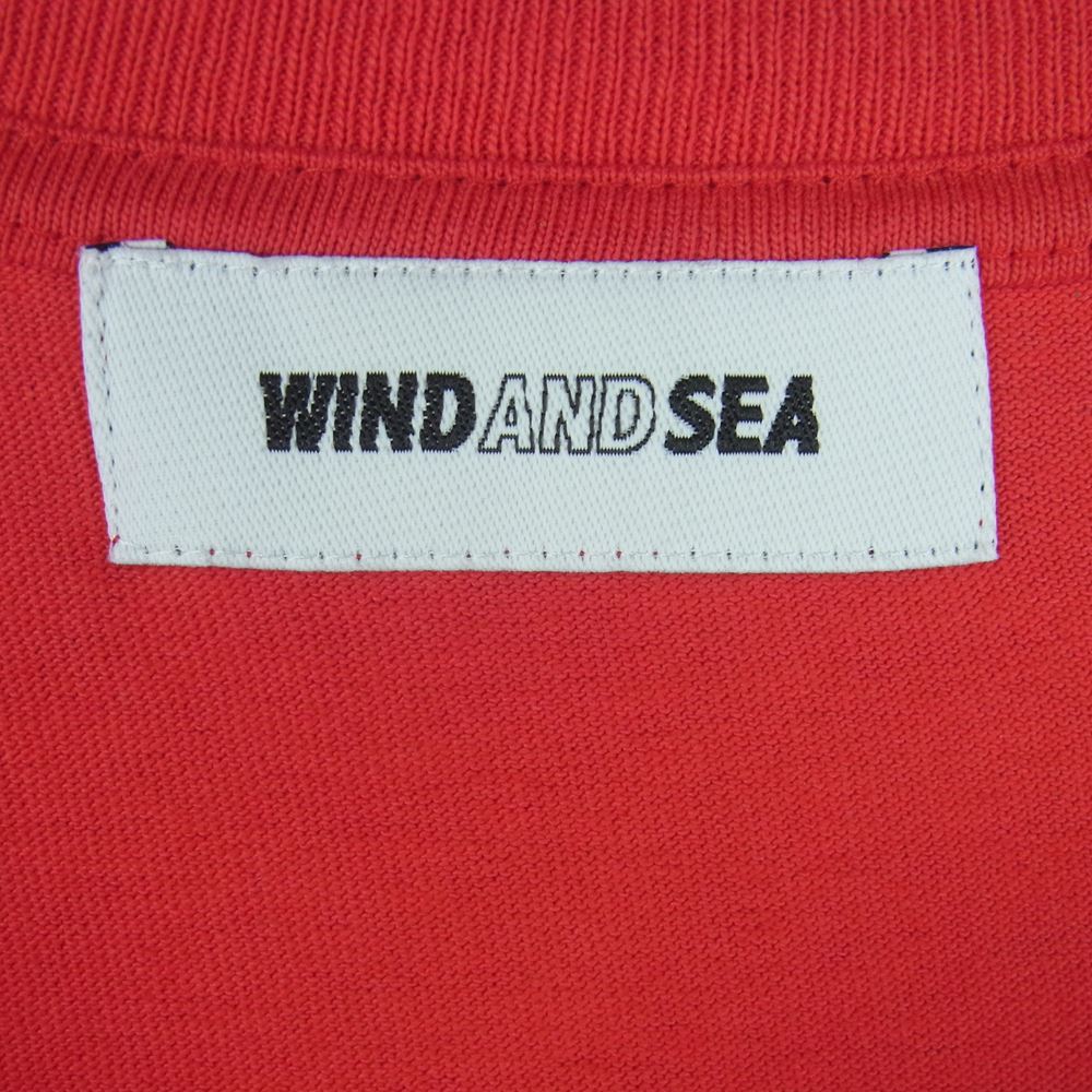 WIND AND SEA ウィンダンシー WDS-SNKR-02 SNKR DUNK スニダン 半袖 Tシャツ TEE コットン 中国製 レッド系 S【中古】