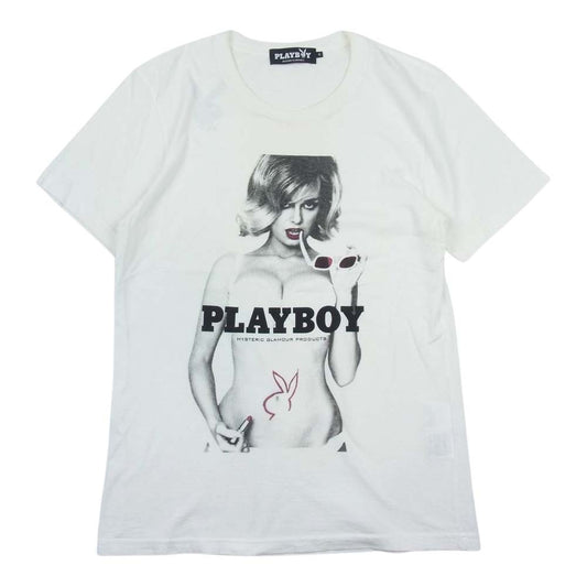 HYSTERIC GLAMOUR ヒステリックグラマー 1241CT06 PLAYBOY Miss JULY 1964 プレイボーイ pt Tシャツ 半袖  ホワイト系 S【中古】