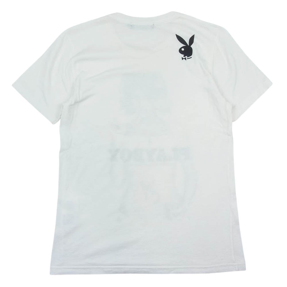 HYSTERIC GLAMOUR ヒステリックグラマー 1241CT06 PLAYBOY Miss JULY 1964 プレイボーイ pt Tシャツ 半袖  ホワイト系 S【中古】