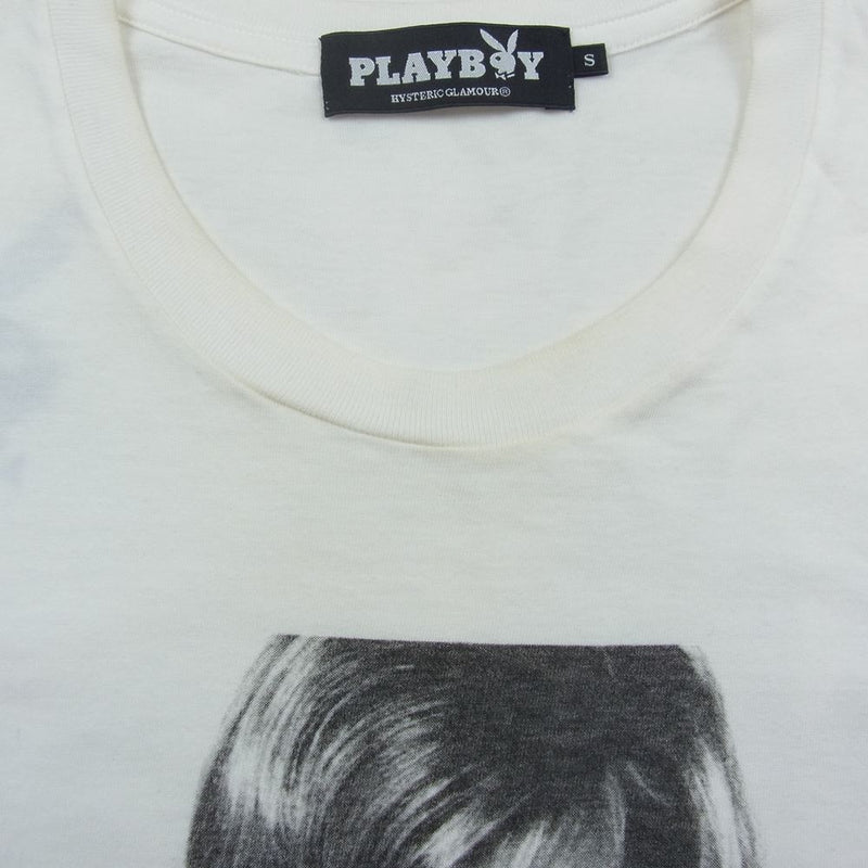 HYSTERIC GLAMOUR ヒステリックグラマー 1241CT06 PLAYBOY Miss JULY 1964 プレイボーイ pt Tシャツ 半袖  ホワイト系 S【中古】