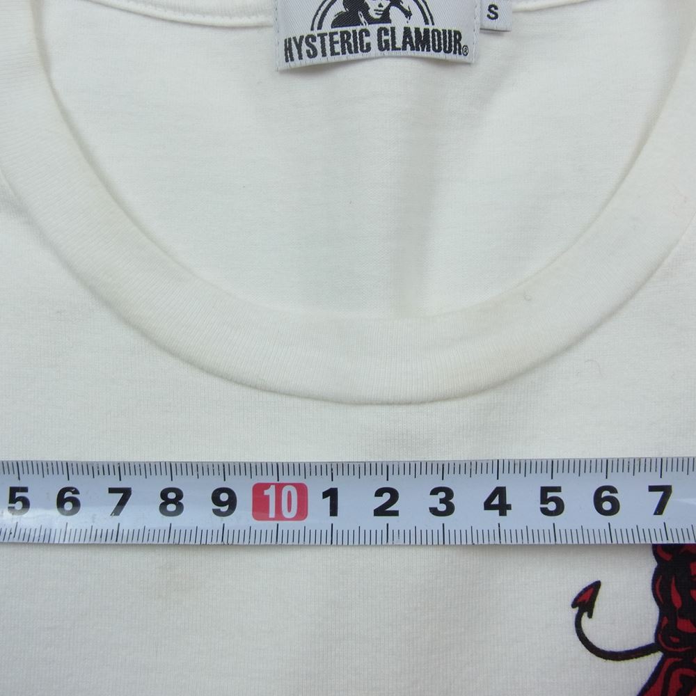 HYSTERIC GLAMOUR ヒステリックグラマー 0253CT17 × NEIGHBORHOOD ネイバーフッド DEVIL WOMAN プリント Tシャツ 半袖  ホワイト系 S【中古】
