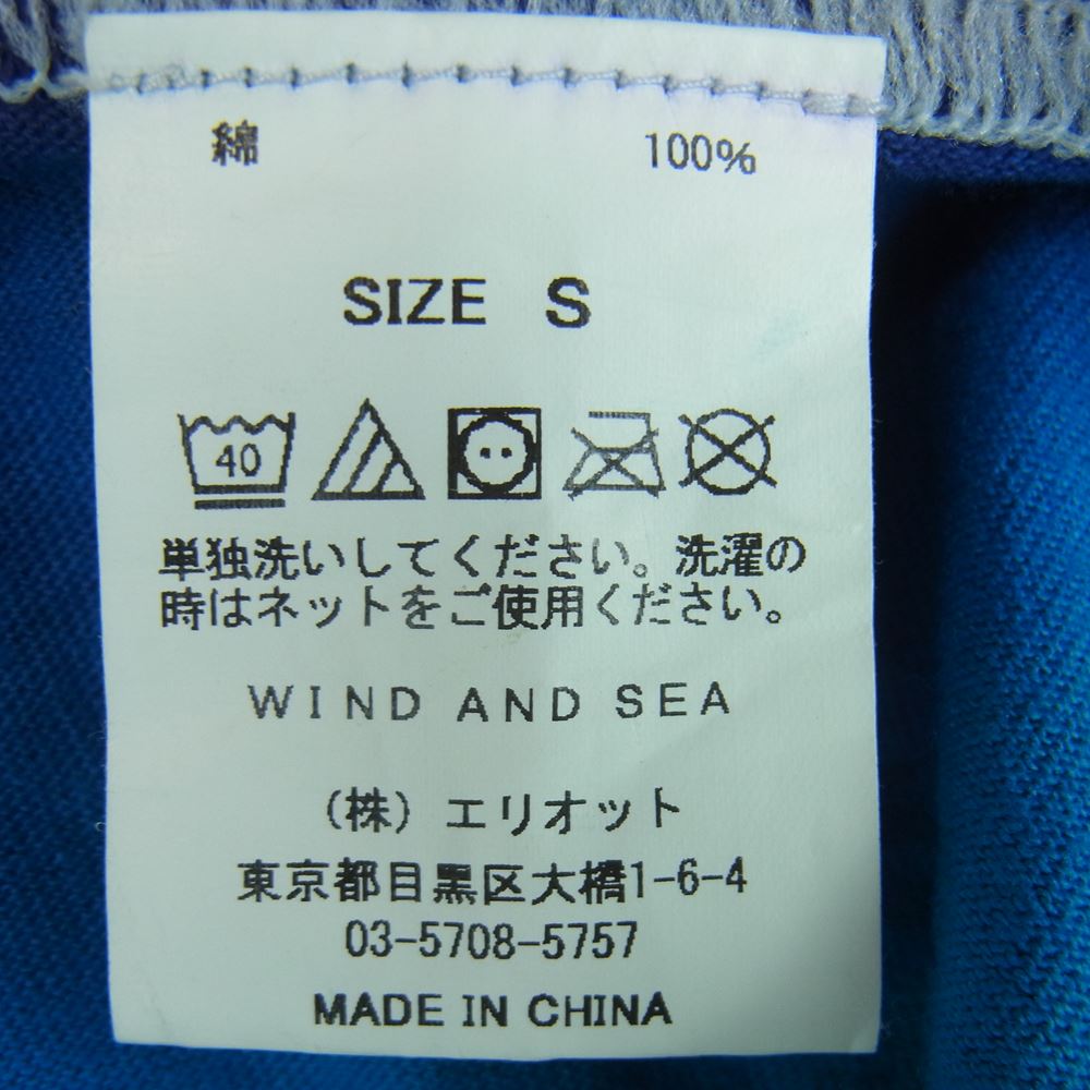 WIND AND SEA ウィンダンシー タイダイ ロングスリーブ 長袖 Tシャツ コットン 中国製 マルチカラー系 レインボー系 S【中古】