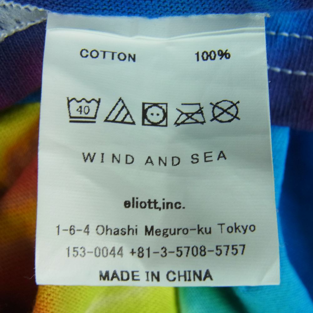 WIND AND SEA ウィンダンシー タイダイ ロングスリーブ 長袖 Tシャツ コットン 中国製 マルチカラー系 レインボー系 S【中古】