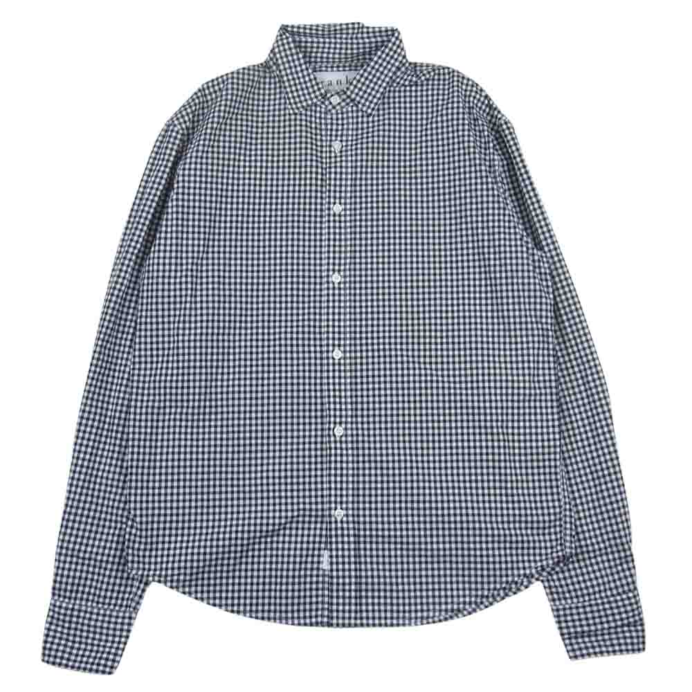 フランクアンドアイリーン 長袖 ギンガム チェック シャツ ブラック系 XXS【中古】