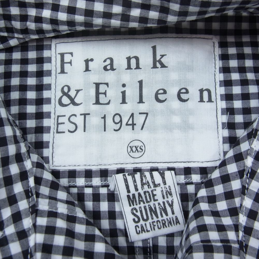フランクアンドアイリーン 長袖 ギンガム チェック シャツ ブラック系 XXS【中古】