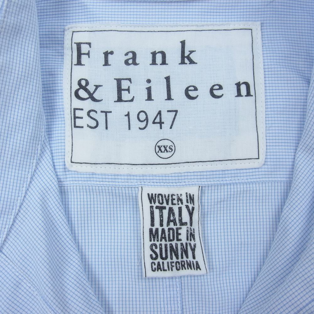 フランクアンドアイリーン チェック柄 コットン 長袖 シャツ  ブルー系 XXS【中古】