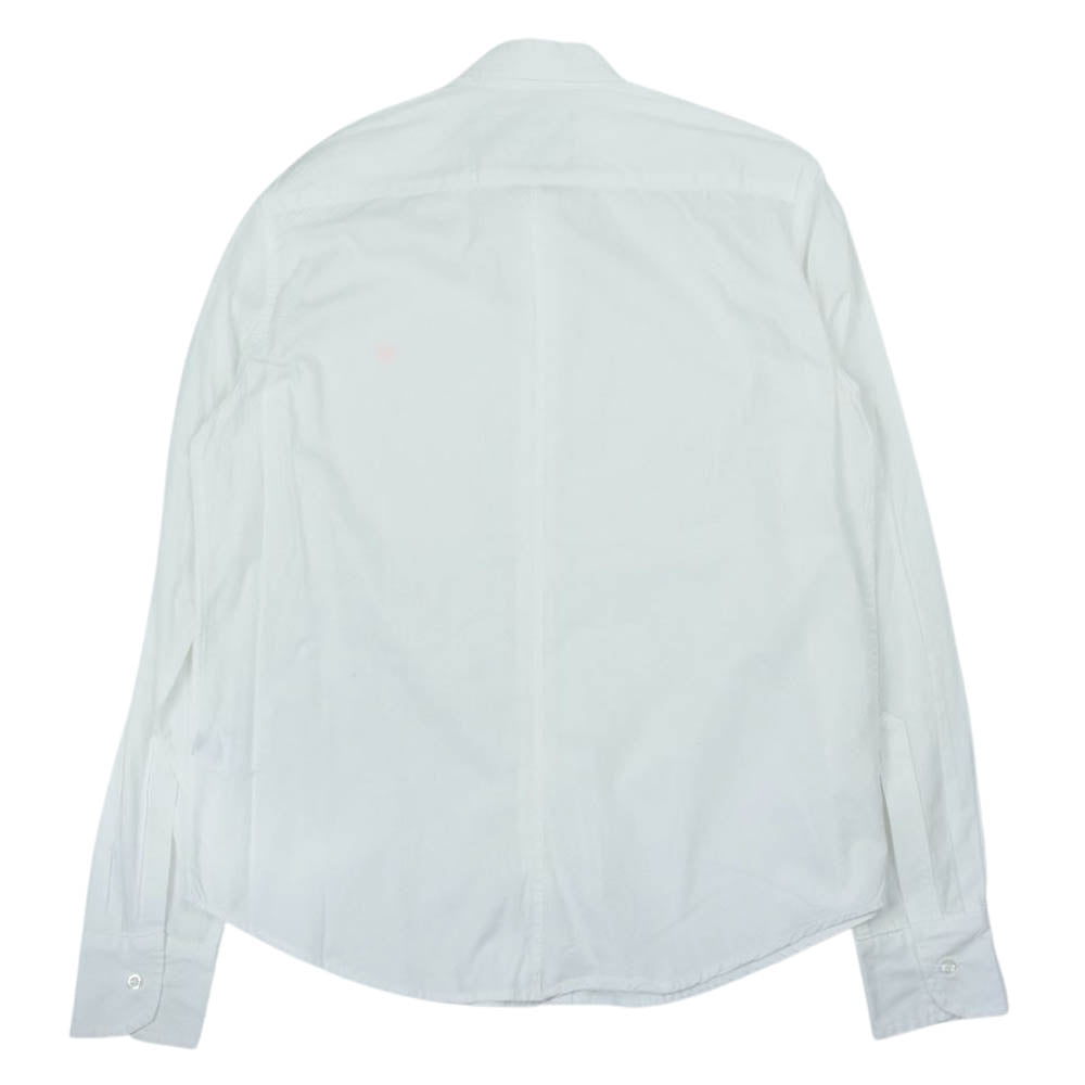 フランクアンドアイリーン ハート刺繍 コットン 長袖 シャツ ホワイト系 XXS【中古】