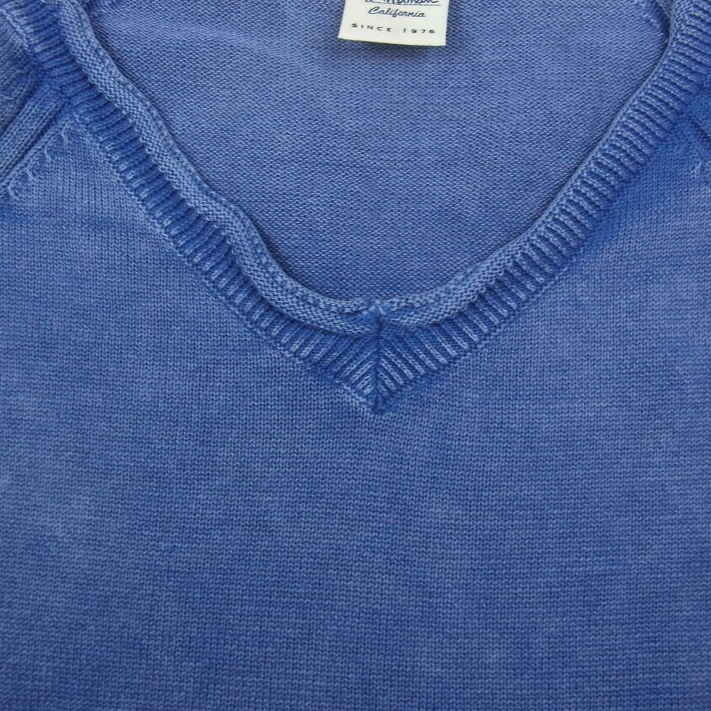 Ron Herman ロンハーマン 412080043-1071 インディゴ染め Vネック サマー ニット インディゴブルー系 S【中古】