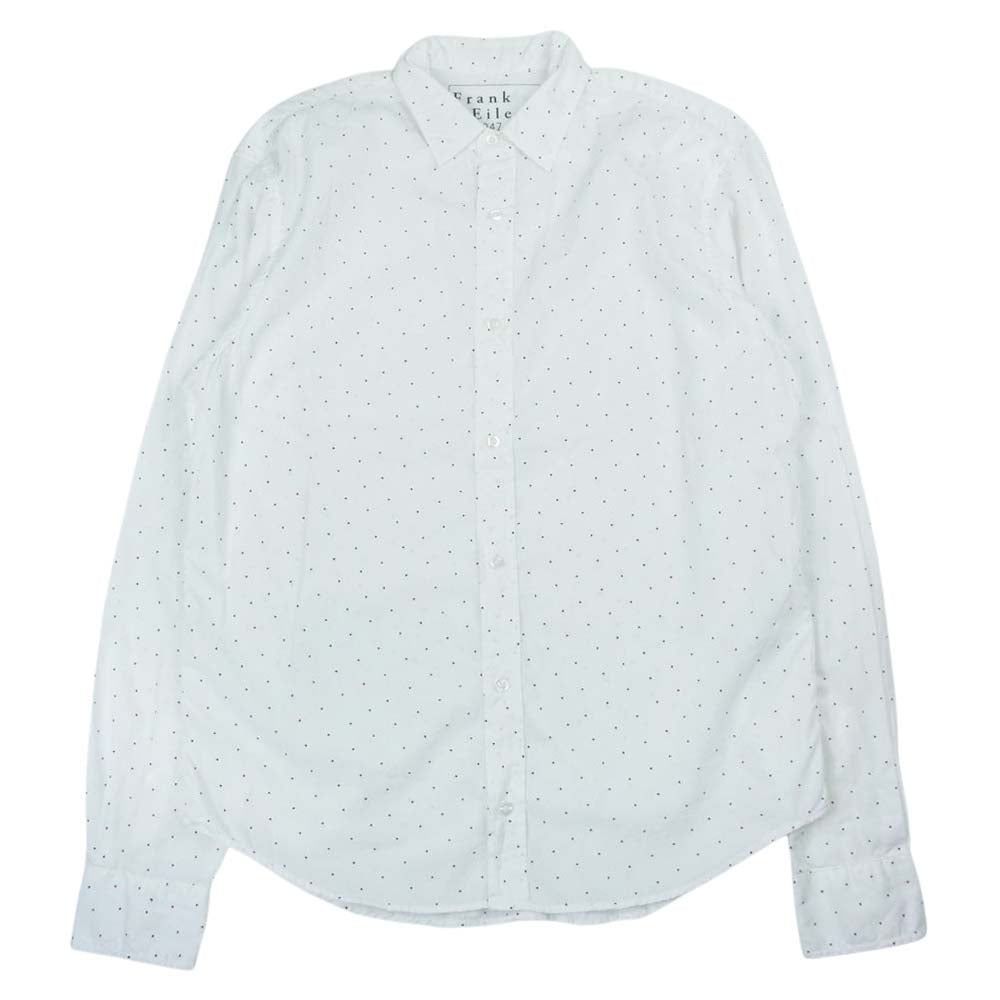 フランクアンドアイリーン コットン ハートドット 長袖 シャツ  ホワイト系 XS【中古】