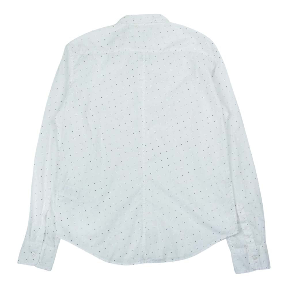 フランクアンドアイリーン コットン ハートドット 長袖 シャツ  ホワイト系 XS【中古】