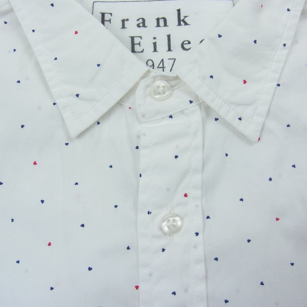 フランクアンドアイリーン コットン ハートドット 長袖 シャツ  ホワイト系 XS【中古】