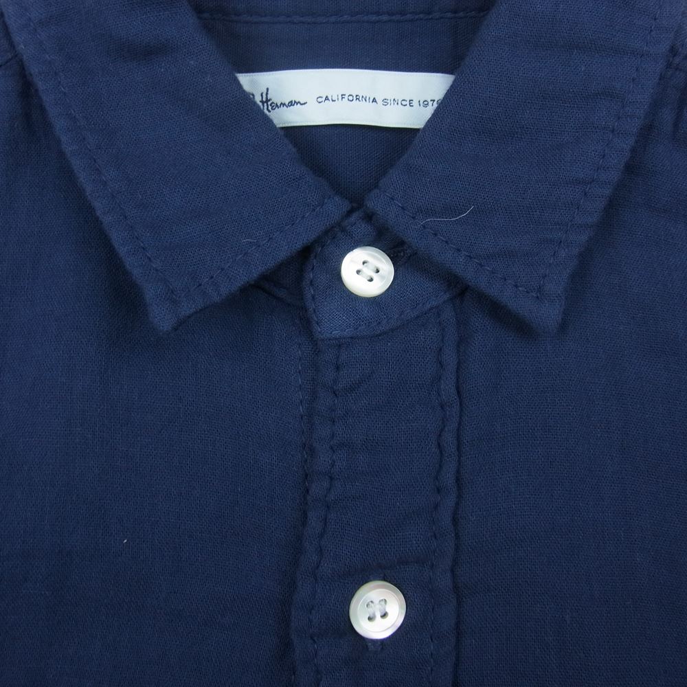 Ron Herman ロンハーマン 2520700359 マチ付 コットン 長袖 シャツ ネイビー系 S【中古】