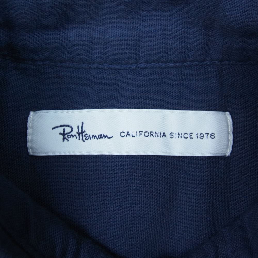 Ron Herman ロンハーマン 2520700359 マチ付 コットン 長袖 シャツ ネイビー系 S【中古】