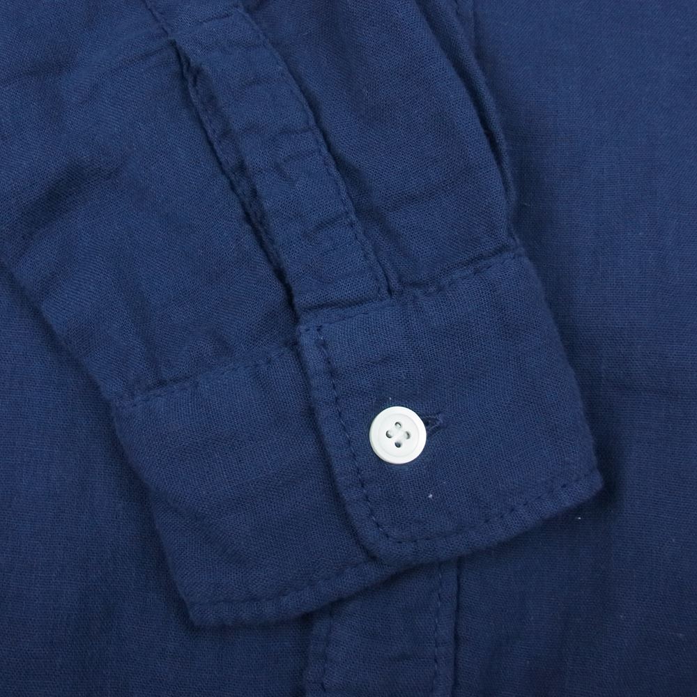 Ron Herman ロンハーマン 2520700359 マチ付 コットン 長袖 シャツ ネイビー系 S【中古】