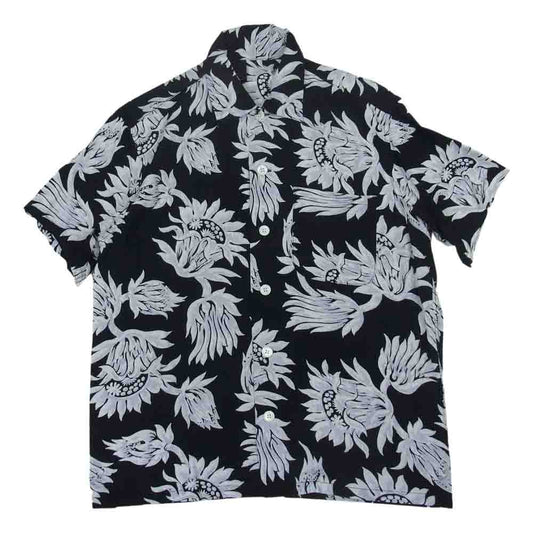 N.HOOLYWOOD エヌハリウッド 961-SH03 × Ron Herman ロンハーマン レーヨン アロハ シャツ ブラック系 36【中古】