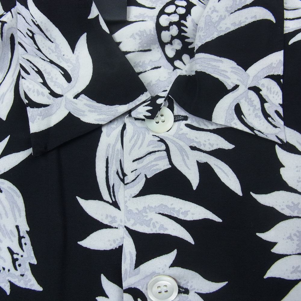 N.HOOLYWOOD エヌハリウッド 961-SH03 × Ron Herman ロンハーマン レーヨン アロハ シャツ ブラック系 36【中古】