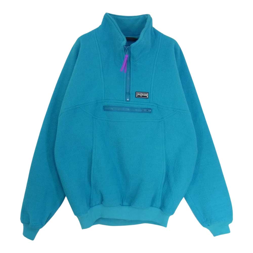 ジャンスポーツ USA製 90s ハーフジップ アノラック フリース プルオーバー ブルー系 M【中古】