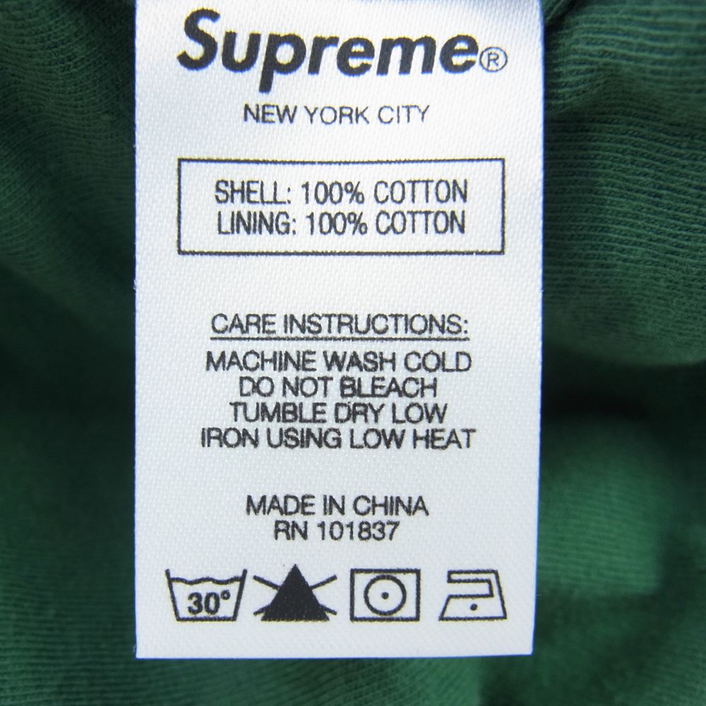 Supreme シュプリーム 21SS Labels Pique Short レーベル プリント 総柄 スウェット イージー ショーツ ハーフ パンツ グリーン系 マルチカラー系 S【中古】