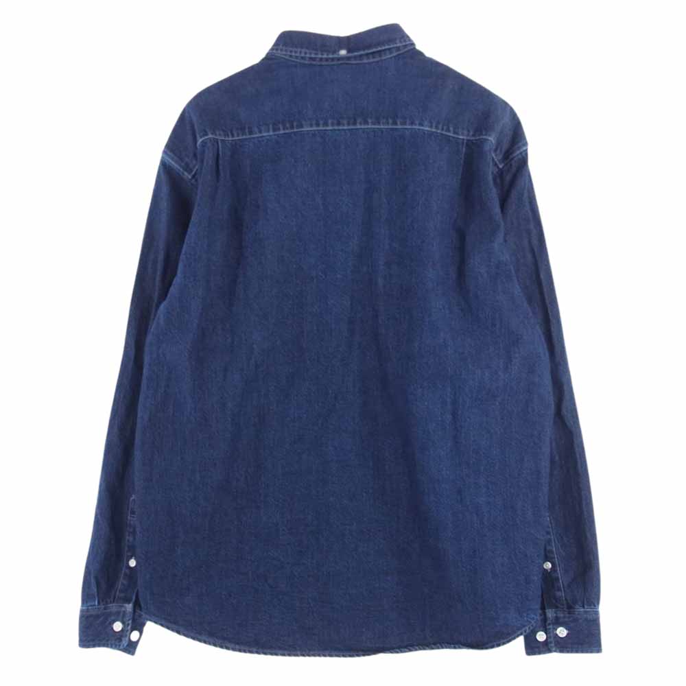 Supreme シュプリーム 22AW SMALL BOX LOGO SHIRT スモール ボックス ロゴ デニム 長袖 シャツ インディゴブルー系 M【中古】