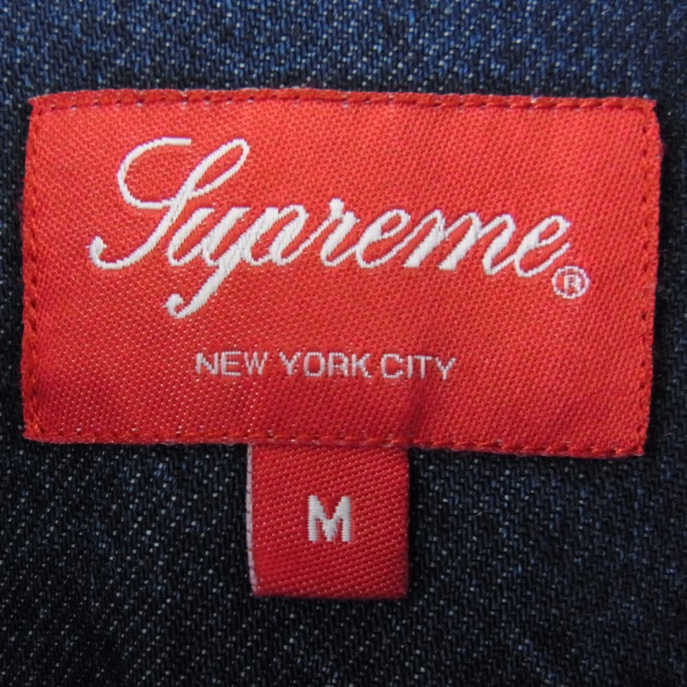 Supreme シュプリーム 22AW SMALL BOX LOGO SHIRT スモール ボックス ロゴ デニム 長袖 シャツ インディゴブルー系 M【中古】