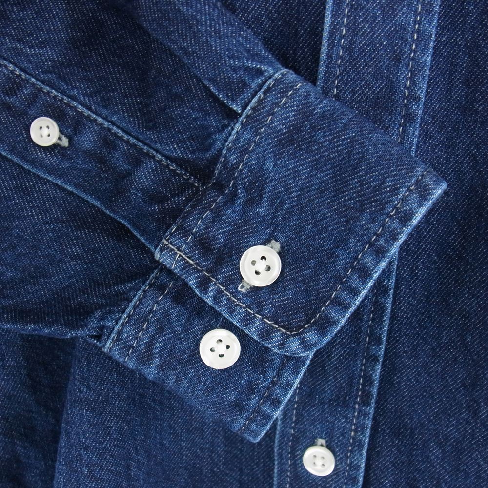 Supreme シュプリーム 22AW SMALL BOX LOGO SHIRT スモール ボックス ロゴ デニム 長袖 シャツ インディゴブルー系 M【中古】