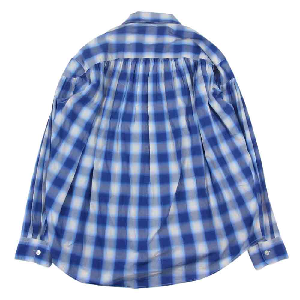 エーアイイー オンブレ チェック 長袖 シャツ ブルー系 S【中古】