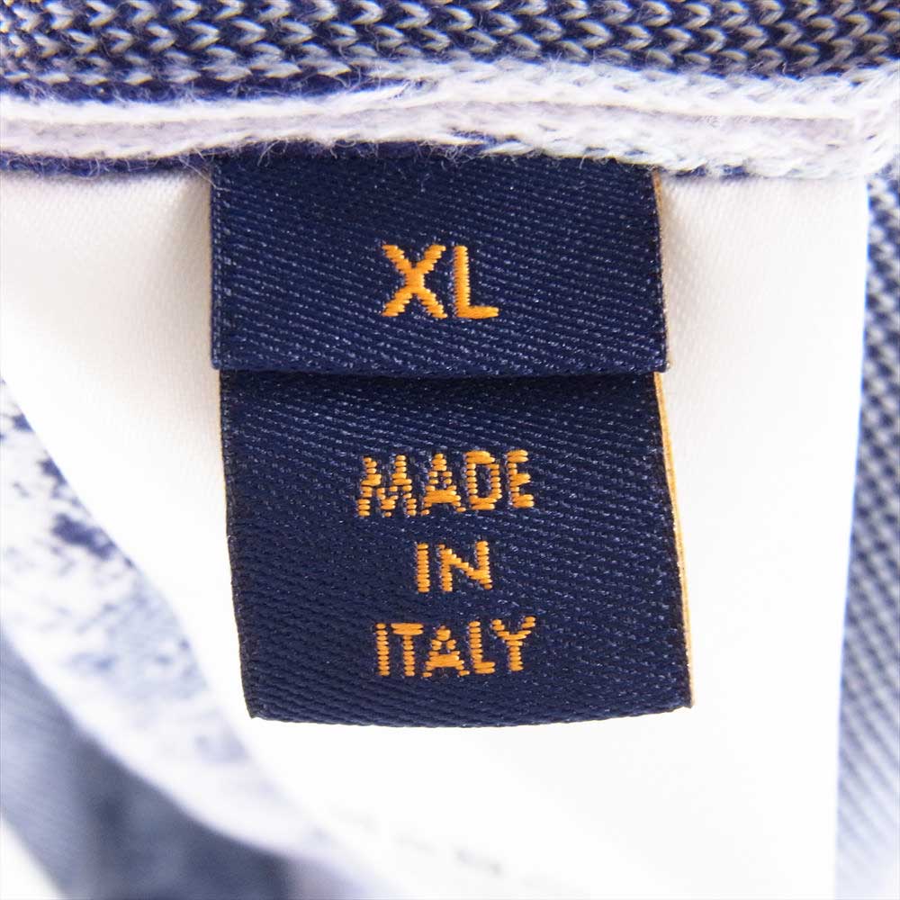 LOUIS VUITTON ルイ・ヴィトン 22AW RM222M JL4 HNN24W モノグラム バンダナ ニット セーター ホワイト×ライトブルー×ネイビー XL【中古】