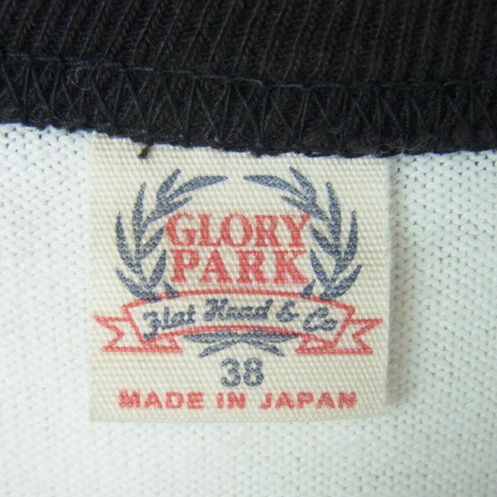 THE FLAT HEAD ザフラットヘッド ラグランスリーブ カットソー 長袖 Tシャツ TEE コットン 日本製 ホワイト系 ブラック系 38【中古】