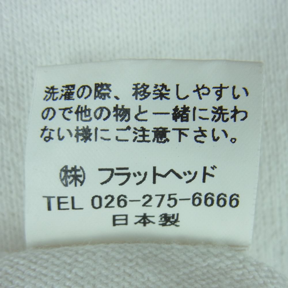 THE FLAT HEAD ザフラットヘッド ラグランスリーブ カットソー 長袖 Tシャツ TEE コットン 日本製 ホワイト系 ブラック系 38【中古】
