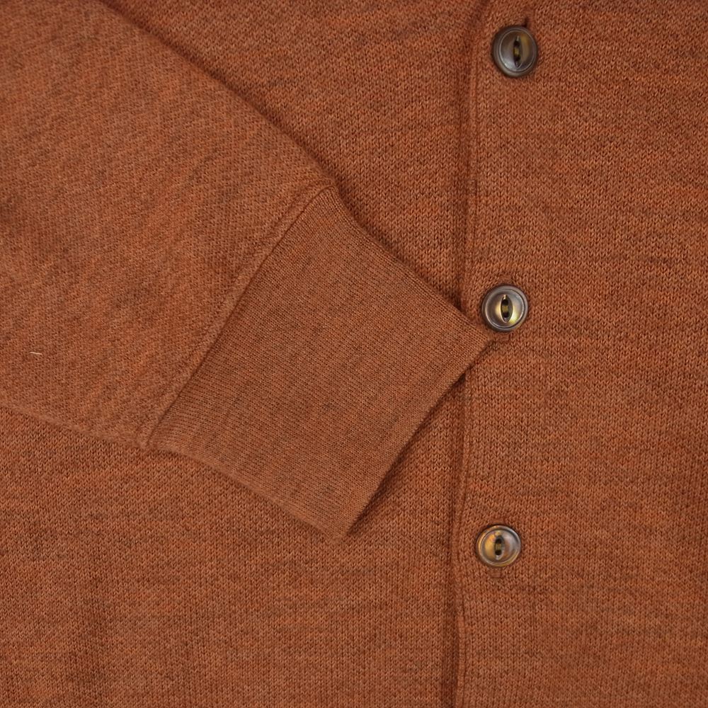 FilMelange フィルメランジェ 2221017 WAIN ウェイン WOOL MOSS STITCH KNITTING カーディガン オレンジ系 orange melange 3【美品】【中古】