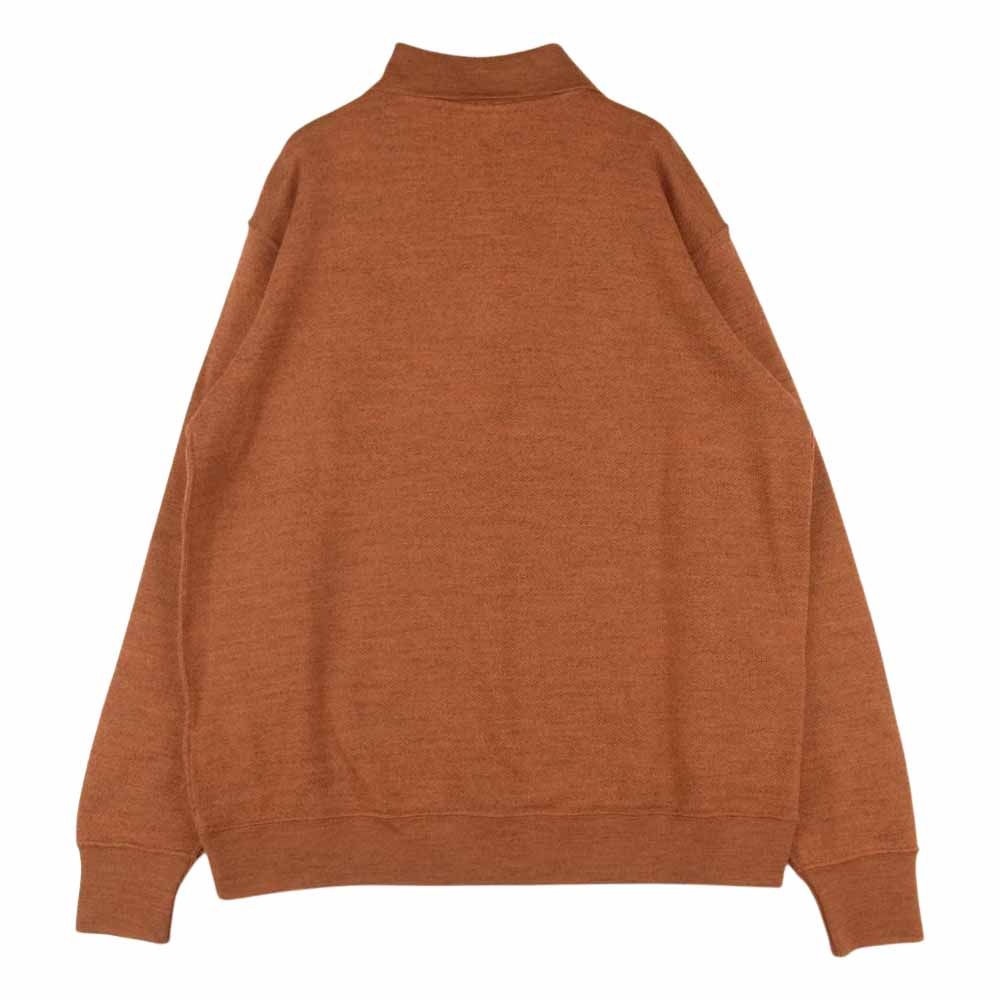 FilMelange フィルメランジェ 2221018 WADE ウェイド WOOL MOSS STITCH KNITTING ポロ ニット オレンジ系 orange melange 3【美品】【中古】