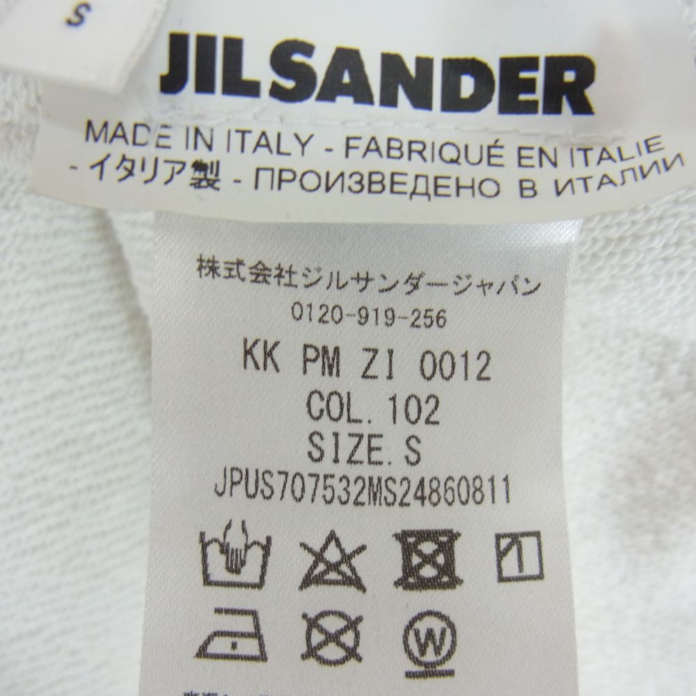 ジルサンダー プラス JPUS707532MS21860811 国内正規品 ロゴ プリント スウェット クルーネック トレーナー ホワイト系 S【中古】