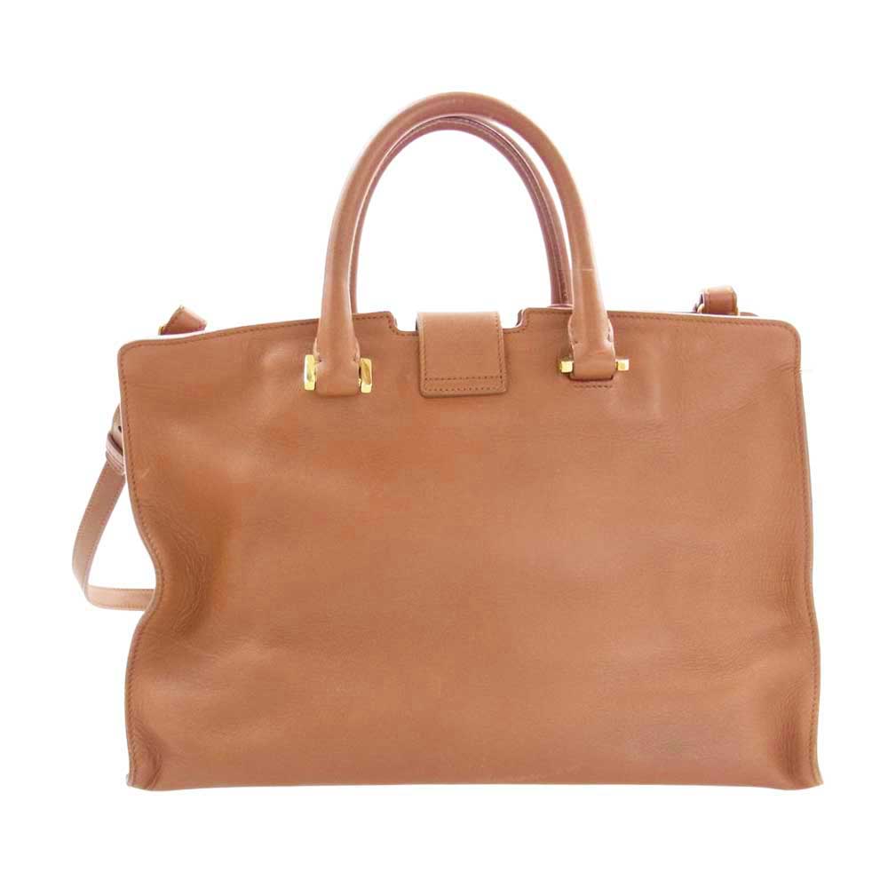 SAINT LAURENT サンローラン 311210 BJ50J 2219 プチ カバス レザー ショルダー バッグ ブラウン系【中古】