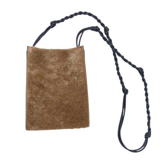 JIL SANDER ジルサンダー TANGLE タングル ファー ショルダー バッグ ブラック系【中古】