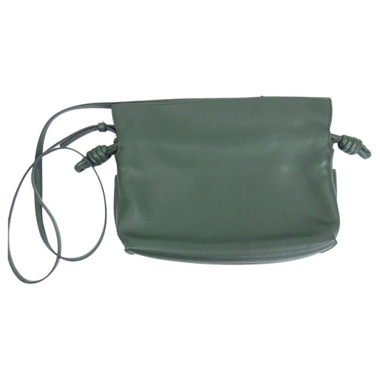 LOEWE ロエベ フラメンコ クラッチ ミニ 2Way ショルダー カーフ レザー バッグ カーキ カーキ系【中古】