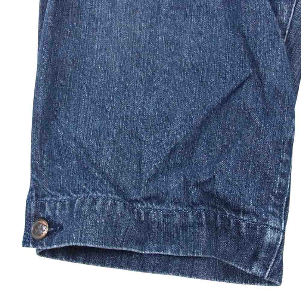 EVISU エヴィス YAMANE ヤマネ ビッグカモメ レッド ペイント デニム ショーツ ショート パンツ  インディゴブルー系 30【中古】