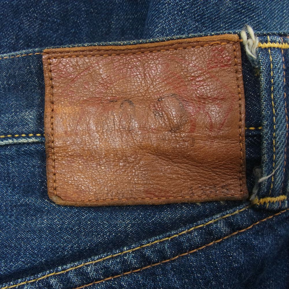 EVISU エヴィス ビッグカモメ ペイント 赤耳 デニム パンツ ブルー