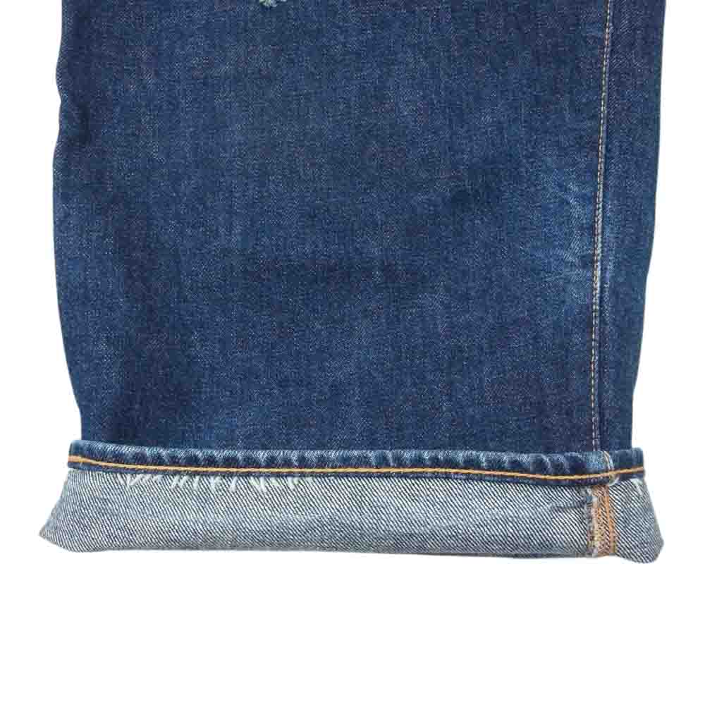 EVISU エヴィス ビッグカモメ ペイント 赤耳 デニム パンツ ブルー