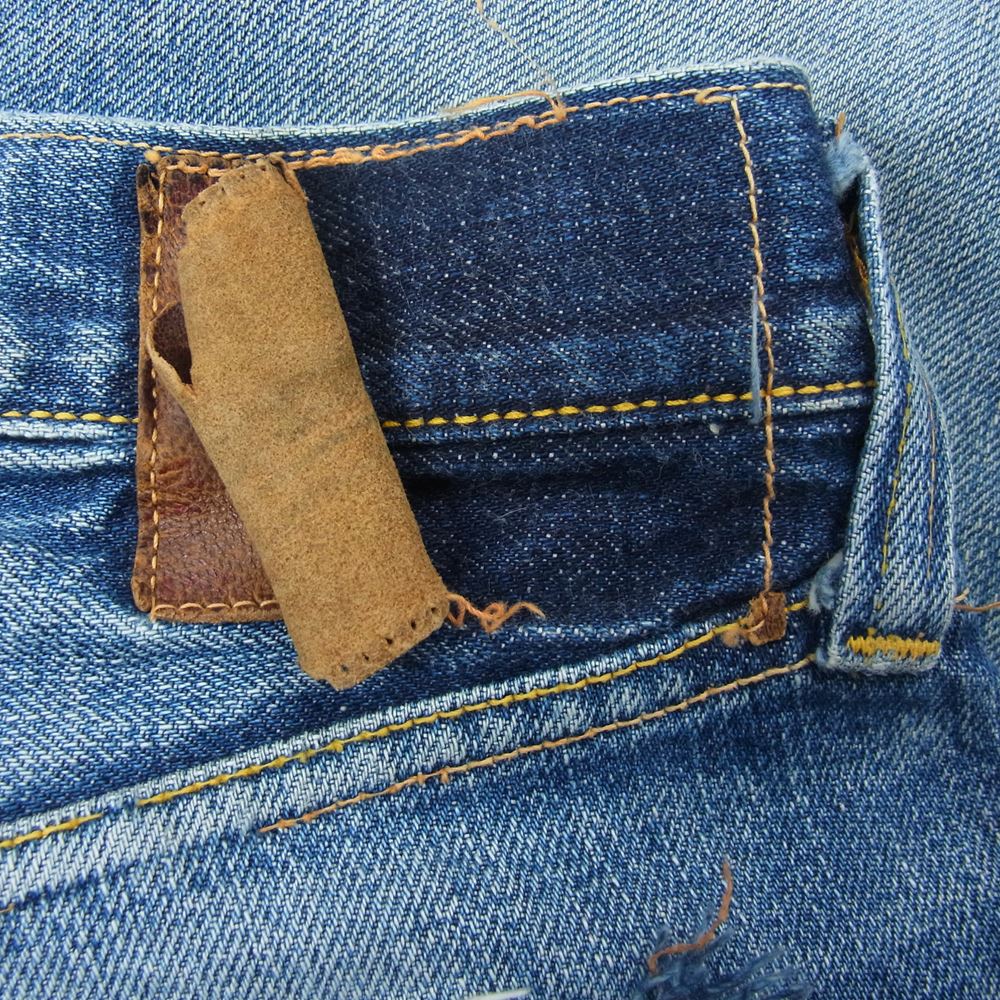 EVISU エヴィス No2 SPECIAL カモメ ペイント 赤耳 デニム パンツ   インディゴブルー系【中古】